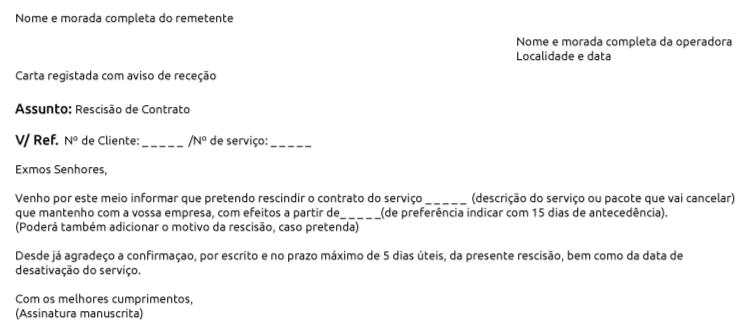 Cancelar o contrato da NOS