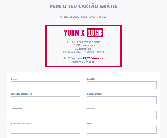 yorn comprar cartao yorn