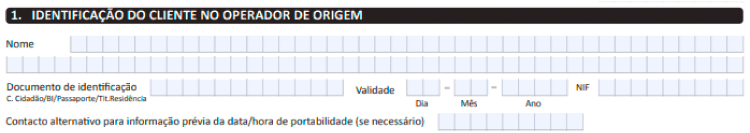 Moche Portabilidade Formulário