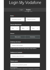 Registo My Vodafone
