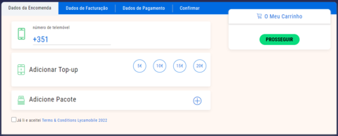 Carregar Lyca Mobile